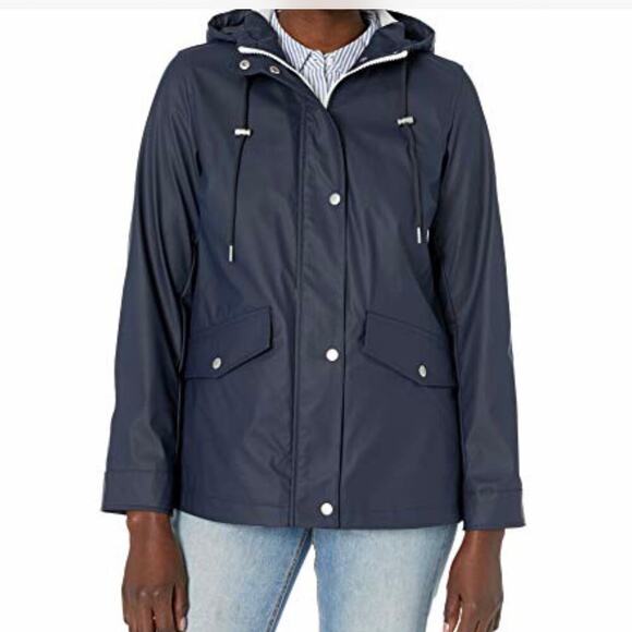 Levi's NWT Navy Rain Jacket Women M - Picture 12 of 16